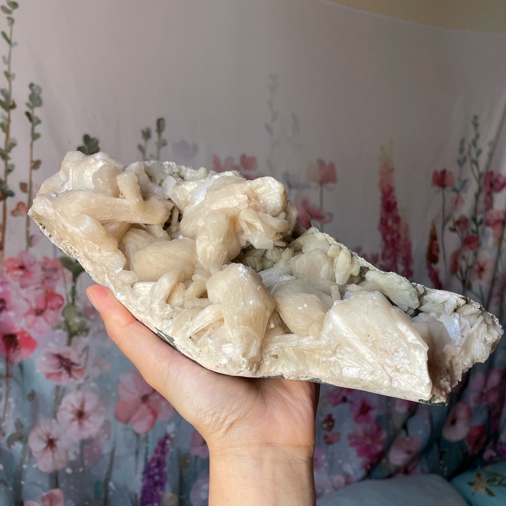 Giant rustic cream/ off white stilbite zeolite crystal